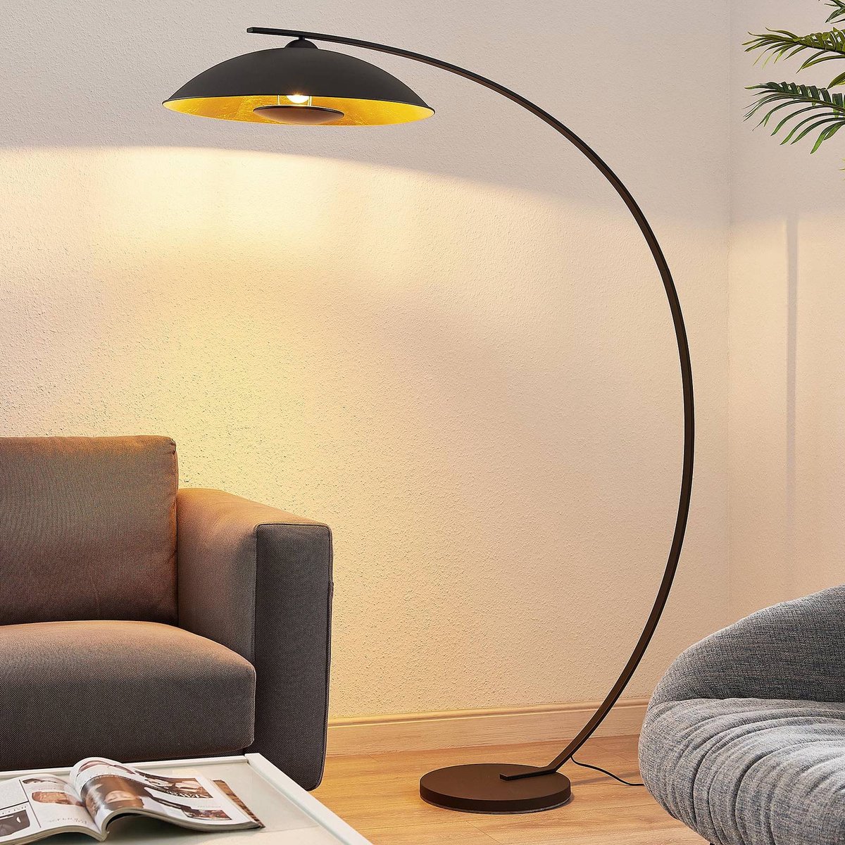 Lindby - Emilienne Vloerlamp Black/Gold