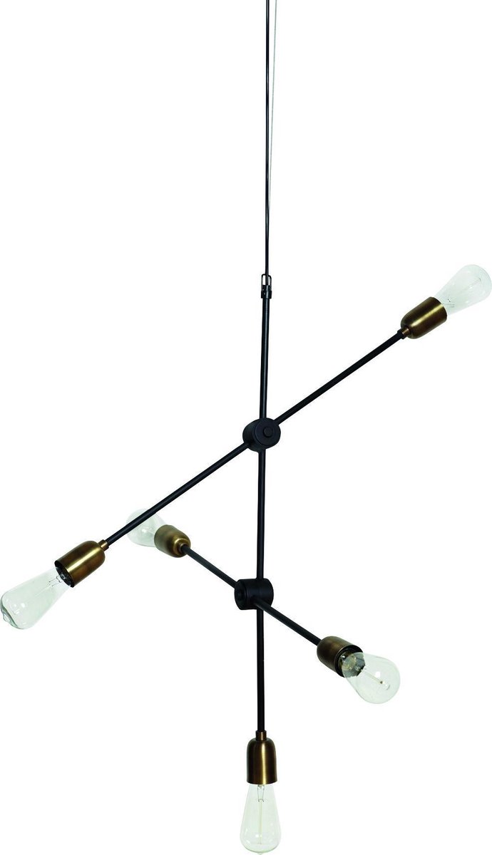House Doctor - Molecular 5 Hanglamp Zwart/Geel Koper