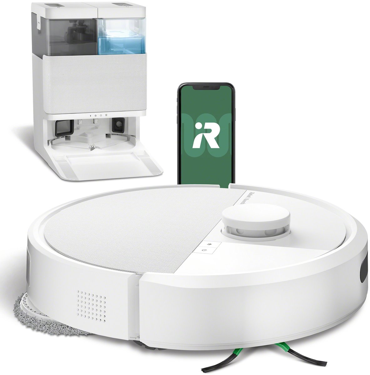 iRobot Roomba Plus 405 Combo Robot + AutoWash - Multifunctionele basis - Wassen en drogen - LiDAR...