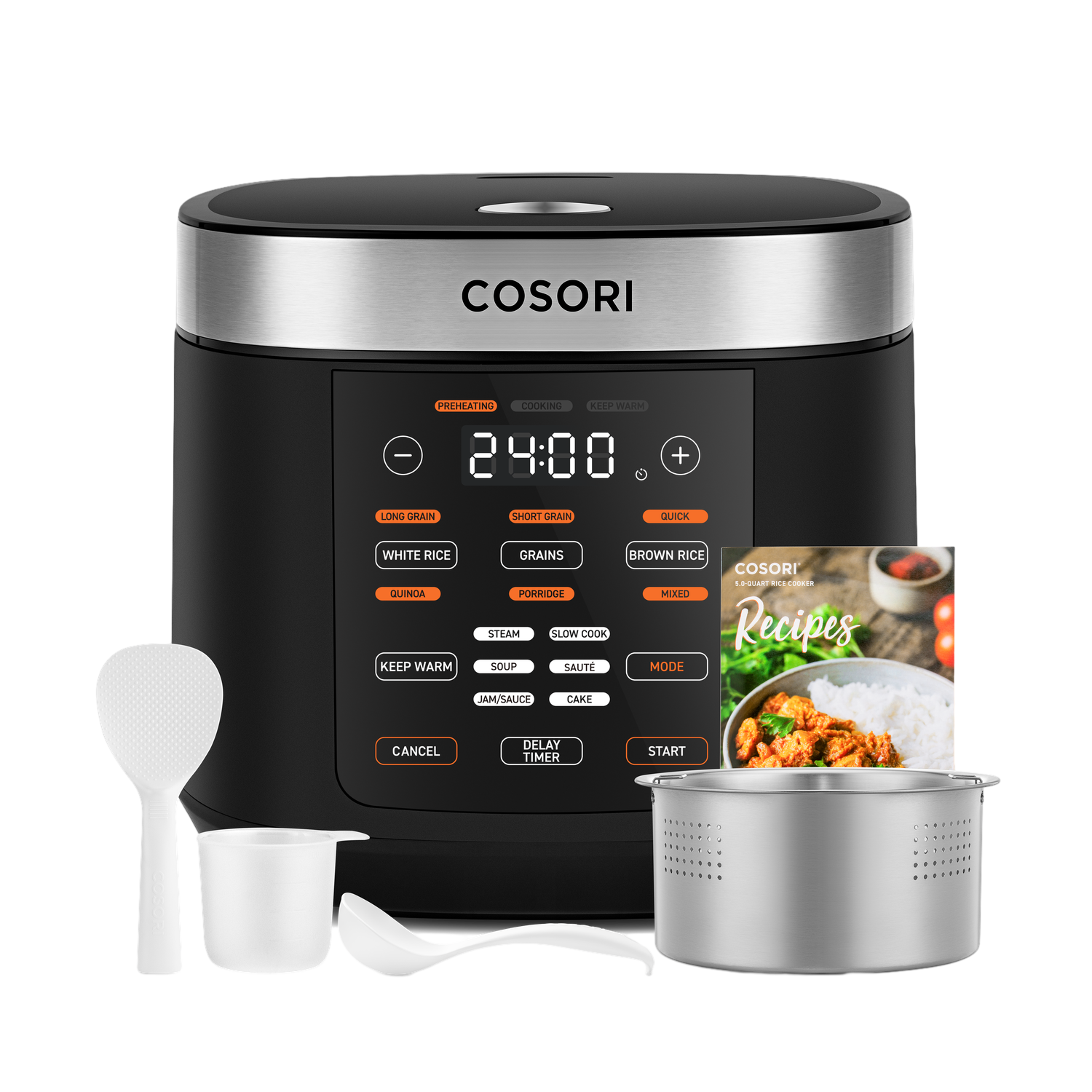 Cosori 5l - 8 Programma's Multicooker Zwart