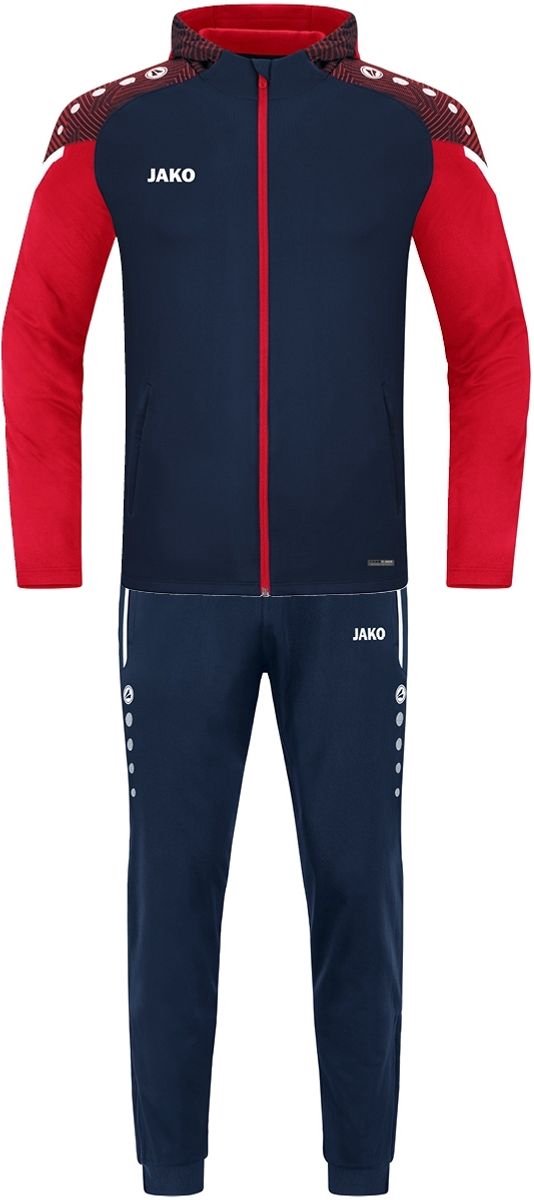 JAKO M9422K Polyesterpak Met Kap Performance Kids - Marine/Rood - 152