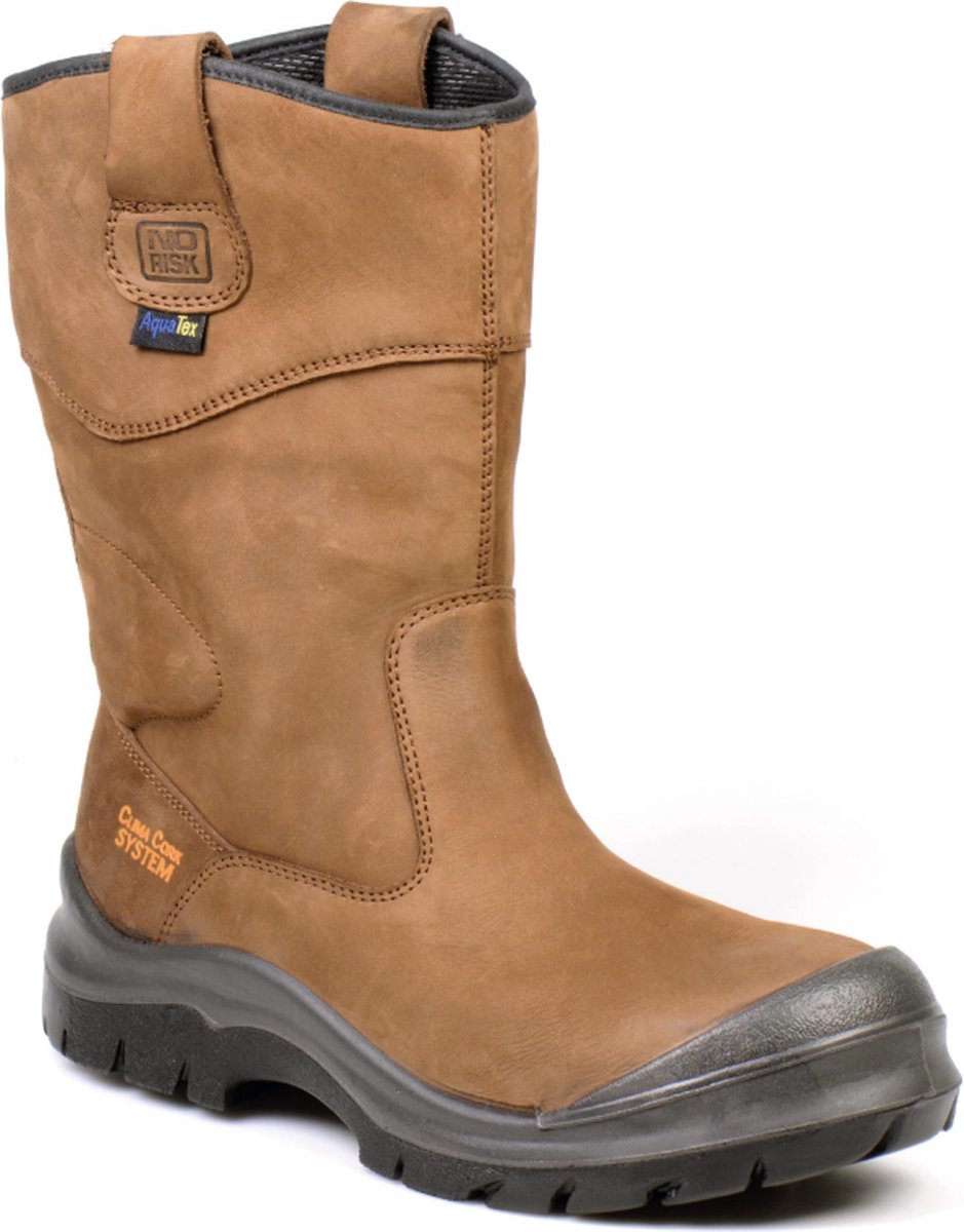 No Risk Werklaars Hawick Aqua-tex XW 1674.02 Metaalvrij S3 | Bruin | Maat 47 - 00.071.011.47