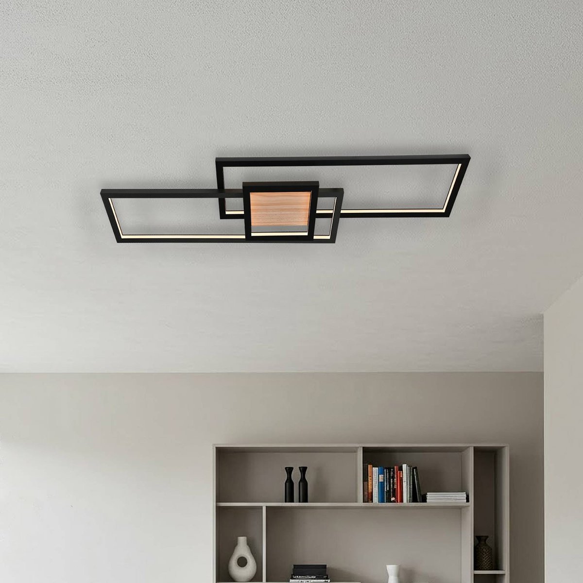 Lindby - Emiljan LED Plafondlamp Zwart