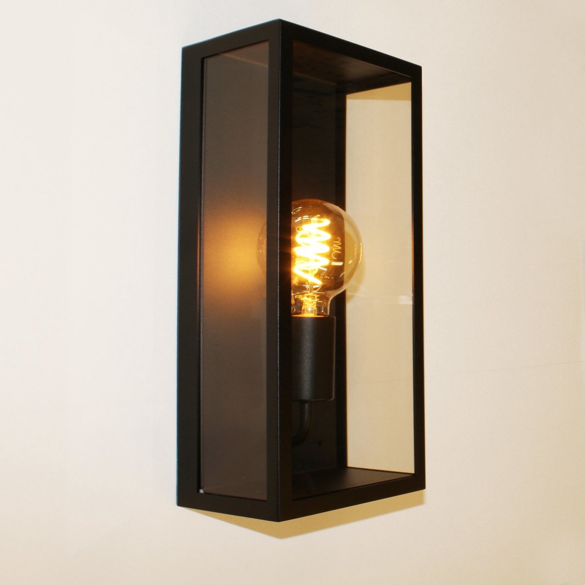 Artdelight Rowin - Buiten Wandverlichting - 16 X 11 X 35 Cm - IP44 - Zwart