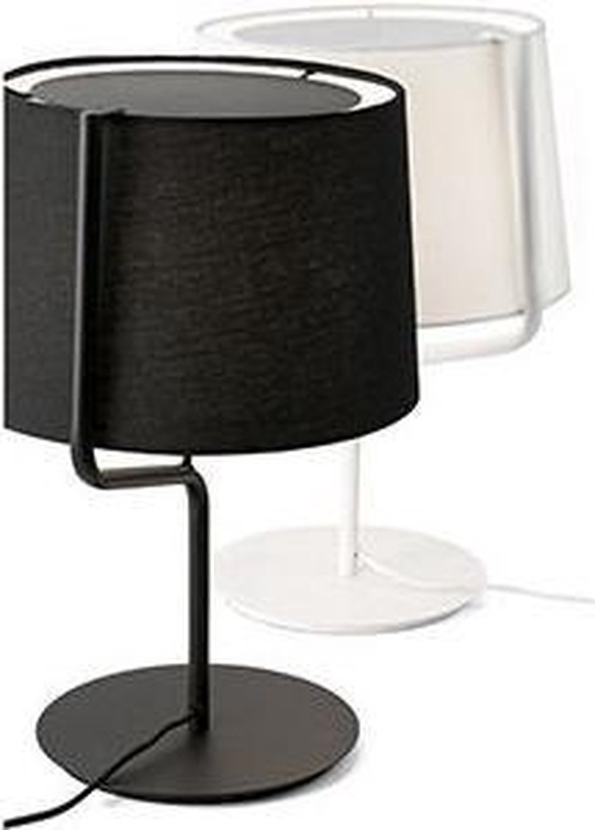 Faro Berni - Tafellamp - Ø 31 X 45 Cm - Mat Zwart