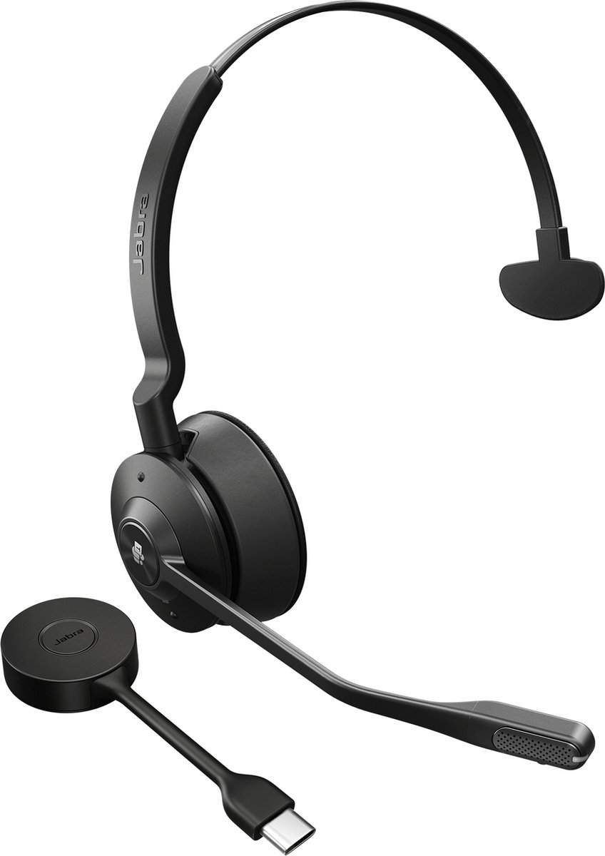 Jabra Engage 55 SE Mono Link400c MS On Ear headset Computer Draadloos, DECT Zwart Ruisonderdrukking (microfoon) Mono
