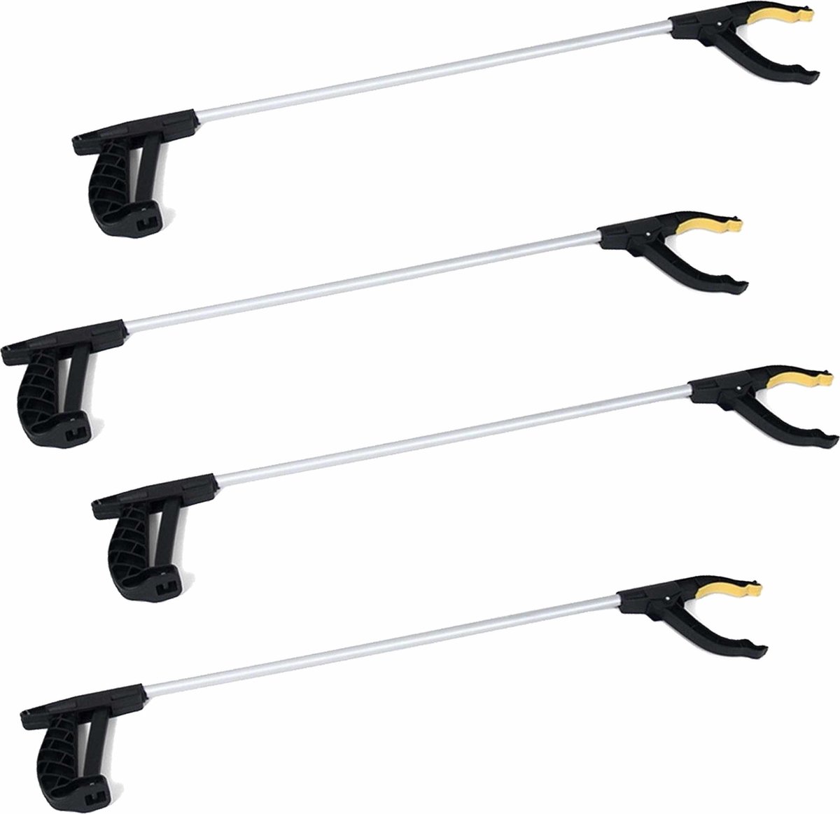 25x Stuks zwerfvuilgrijper/afvalgrijper zwart 76 cm van kunststof -