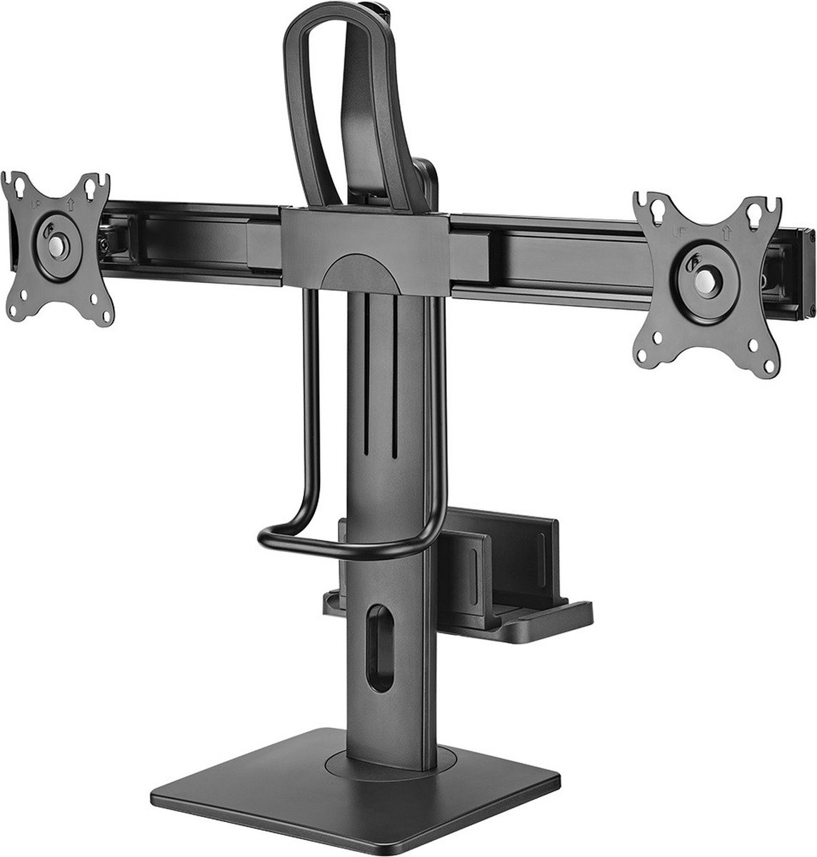 My Wall HL61L Monitorvoet 2-voudig 43,2 cm (17) - 68,6 cm (27) Zwart Draaibaar, Kantelbaar, In hoogte verstelbaar