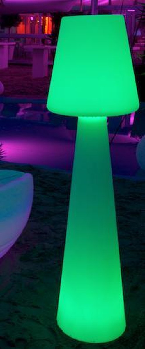 New Garden Lola 110 - Oplaadbare Vloerlamp Met Afstandsbediening - Ø 26,5 X 110 Cm - 12W Dimbare LED Incl. - IP65 - Wit