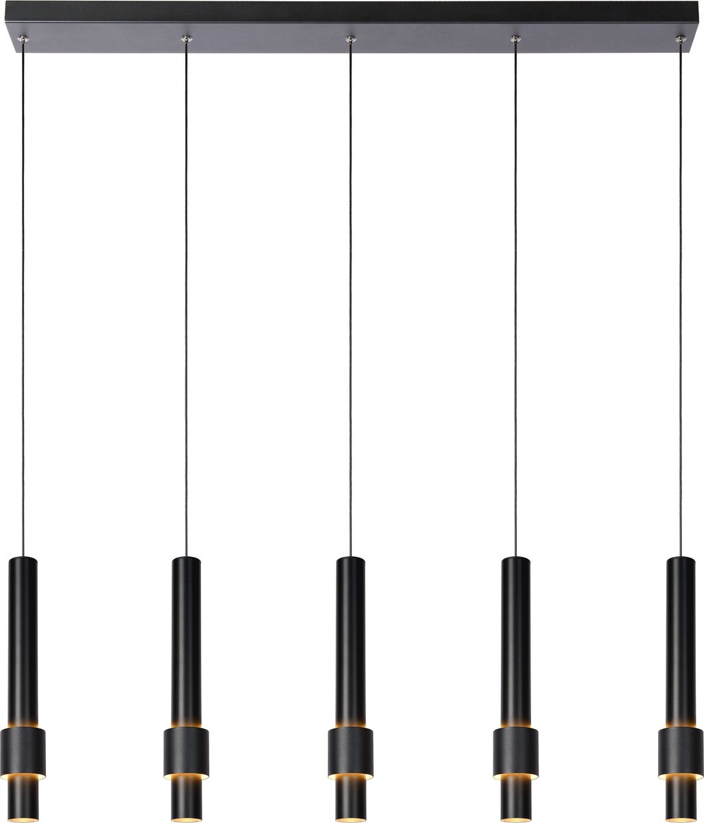 Lucide Margary - Hanglamp - 103 X 8 X 169 Cm - 5 X 4,2W Dimbare LED Incl. - Zwart