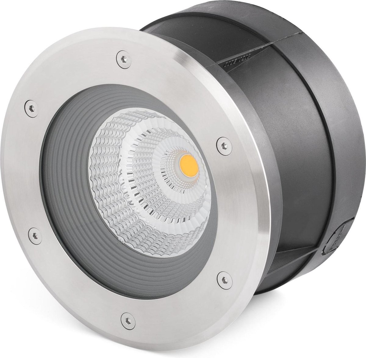 Faro Suria-24 - Ronde Grondspot Voor Buiten - Ø 220 Mm, Ø 209 Mm Inbouwmaat - 24W LED Incl. - IP67 - Satijn Inox - 24 Graden