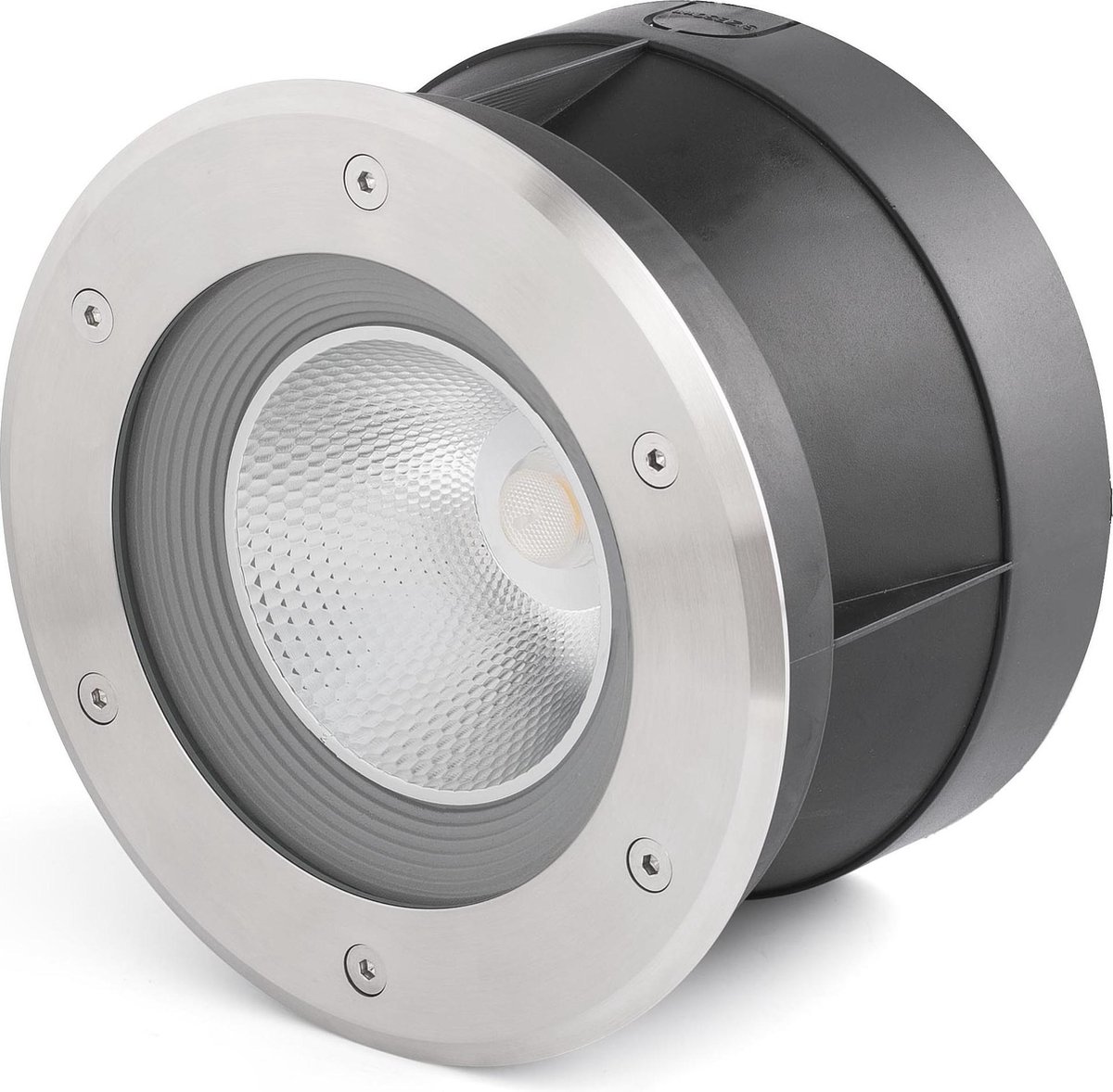 Faro Suria-24 - Ronde Grondspot Voor Buiten - Ø 220 Mm, Ø 209 Mm Inbouwmaat - 24W LED Incl. - IP67 - Satijn Inox - 60 Graden
