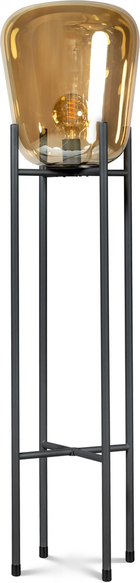 ETH Benn Gold - Vloerlamp - Ø 33 X 12,7 Cm - Zwart En Goud