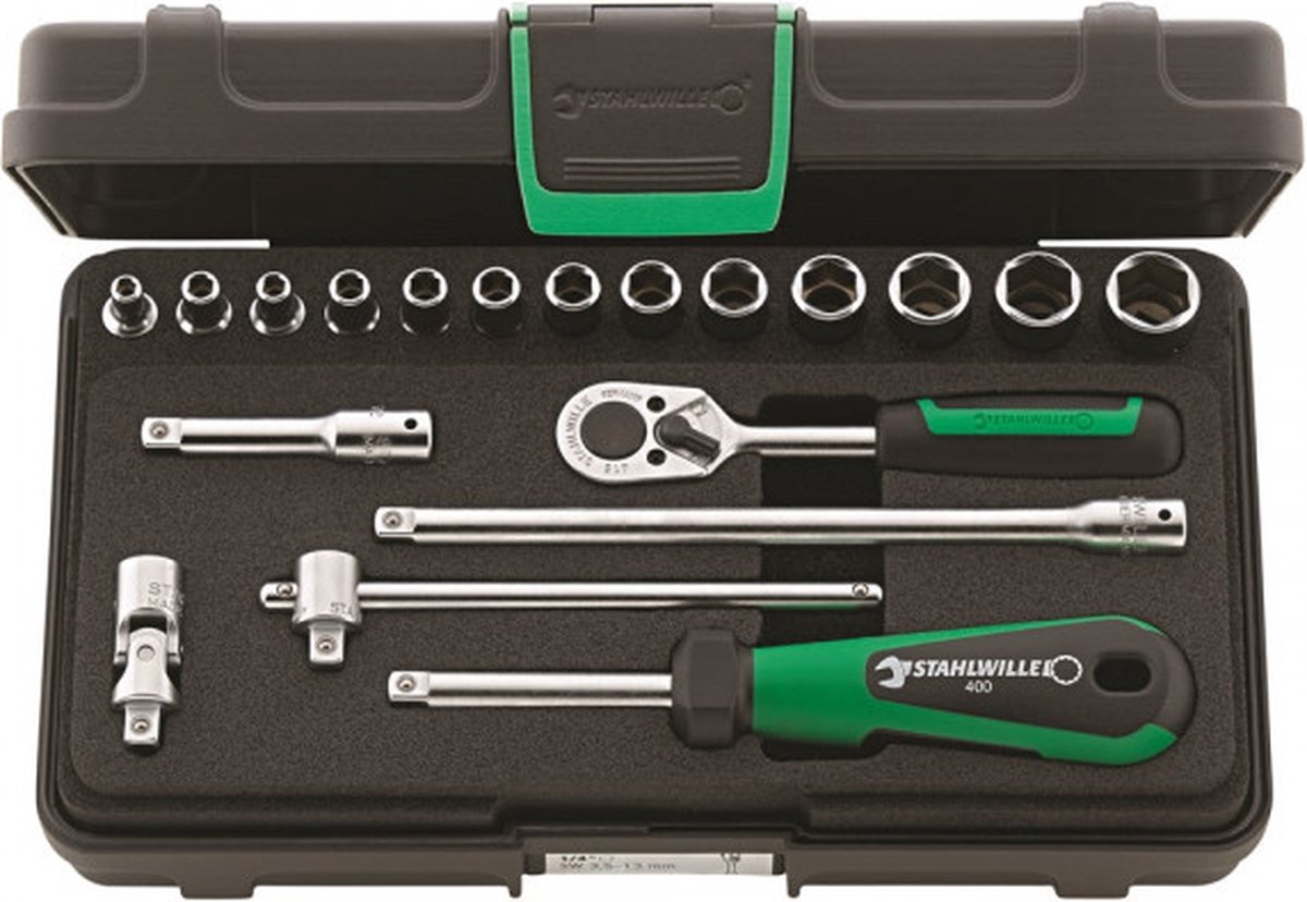 Stahlwille Doppen Set 40/13/6K - 19-delig in Kunststof Doos