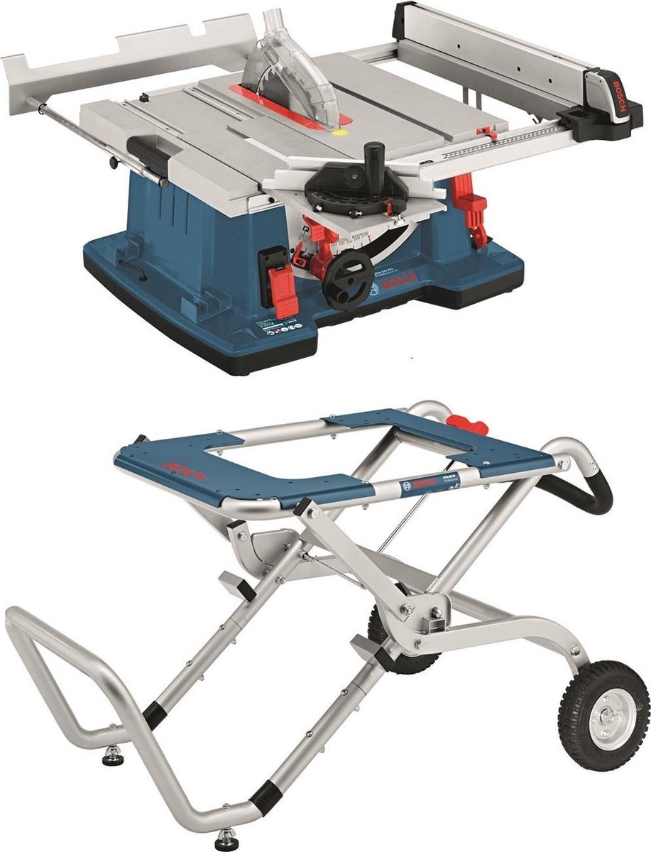 Bosch GTS 10 XC Zaagtafel Met Verrijdbare Transport- En Werktafel (GTA 60 W) - 2100W - 254 X 30mm