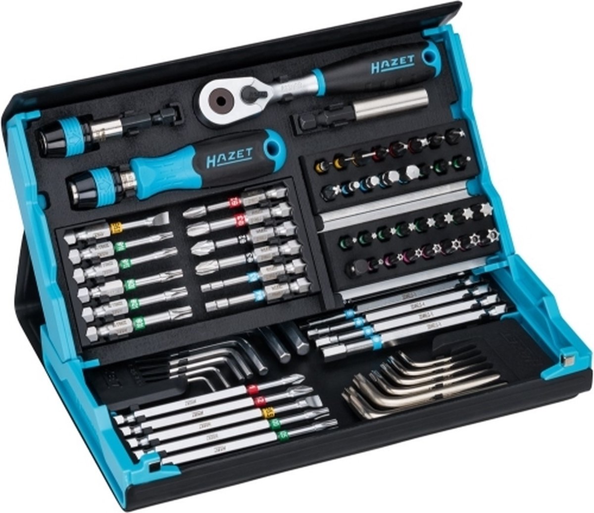 Hazet 2200SC-31 Bitset 73-delig Plat, Kruiskop Phillips, Kruiskop Pozidriv, Inbus, Binnen-Torx, Tamper Resistant Torx