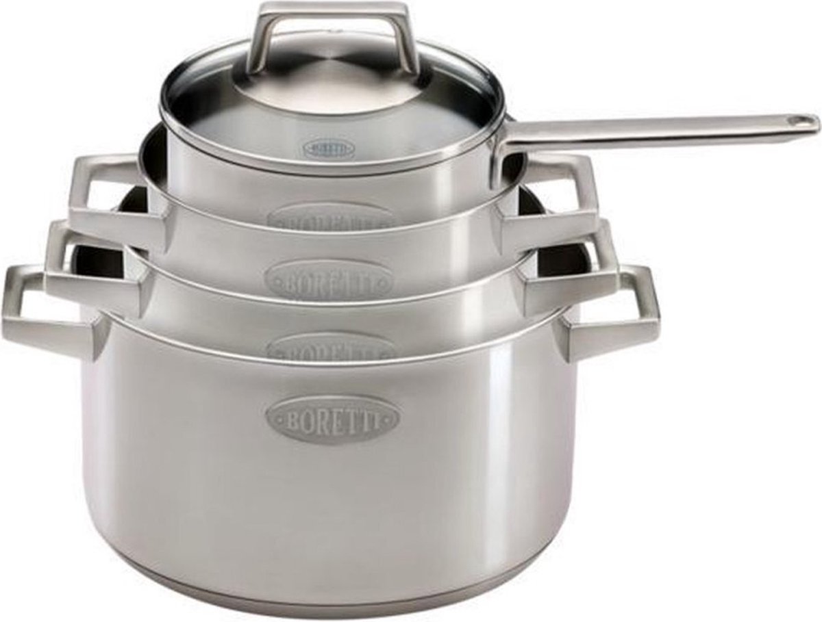 Boretti BAC150 Pannenset 8-delig RVS