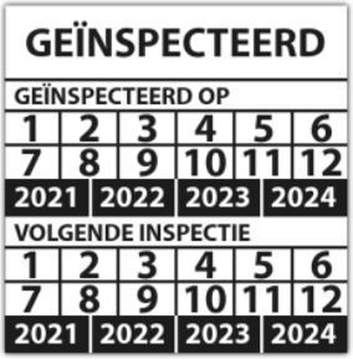Keuringssticker goedgekeurd rechthoek 50 x 25 mm - 1000 stuks (op rol)