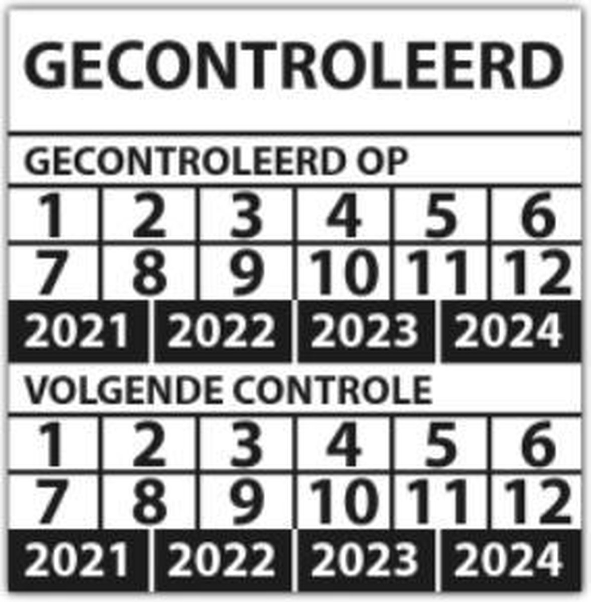 Keuringssticker goedgekeurd op rechthoek 50 x 25 mm - 500 stuks (op rol)
