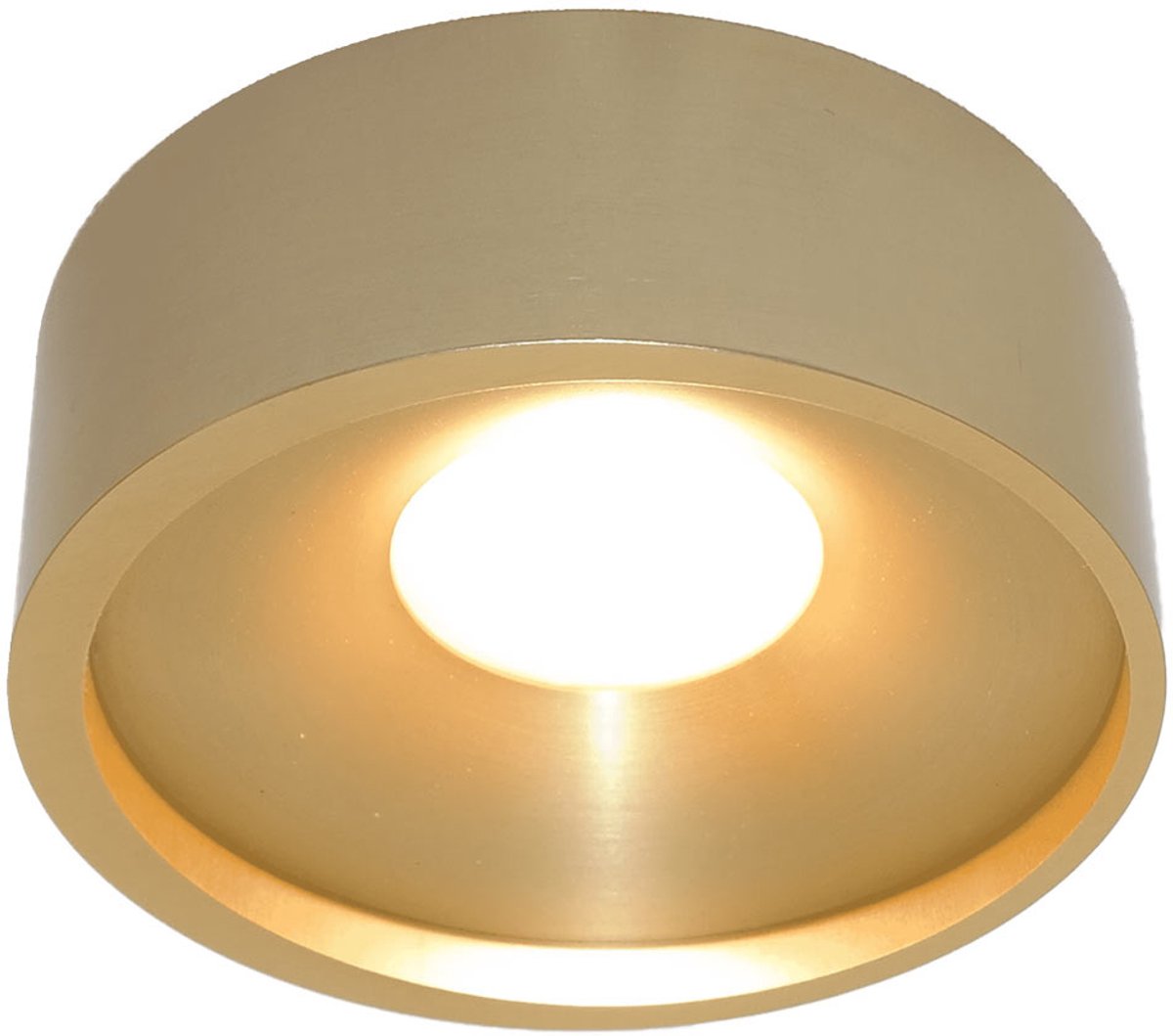 Artdelight Orlando - Plafondverlichting - Ø 14 X 5 Cm - 10W Dimbare LED Incl. - Goud