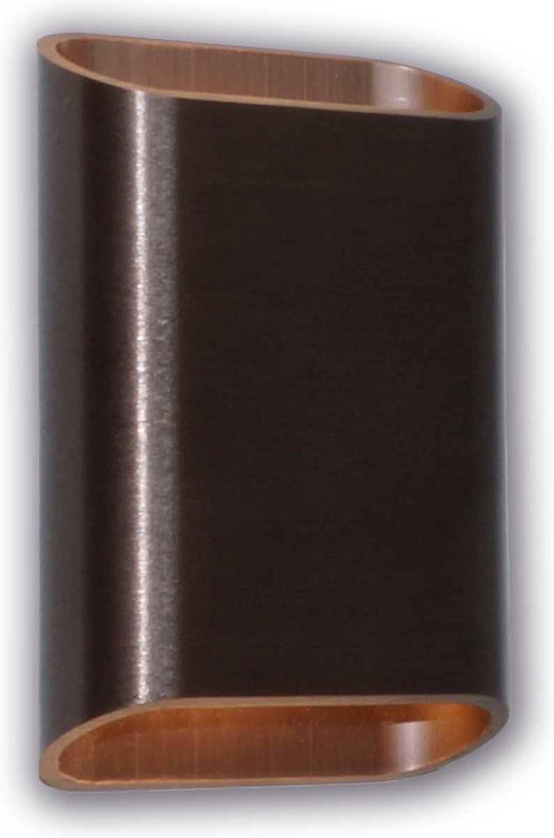 Artdelight Diaz Small - Wandverlichting - 4 X 10 X 15 Cm - 2 X 3W LED Incl. - IP54 - Geborsteld Brons