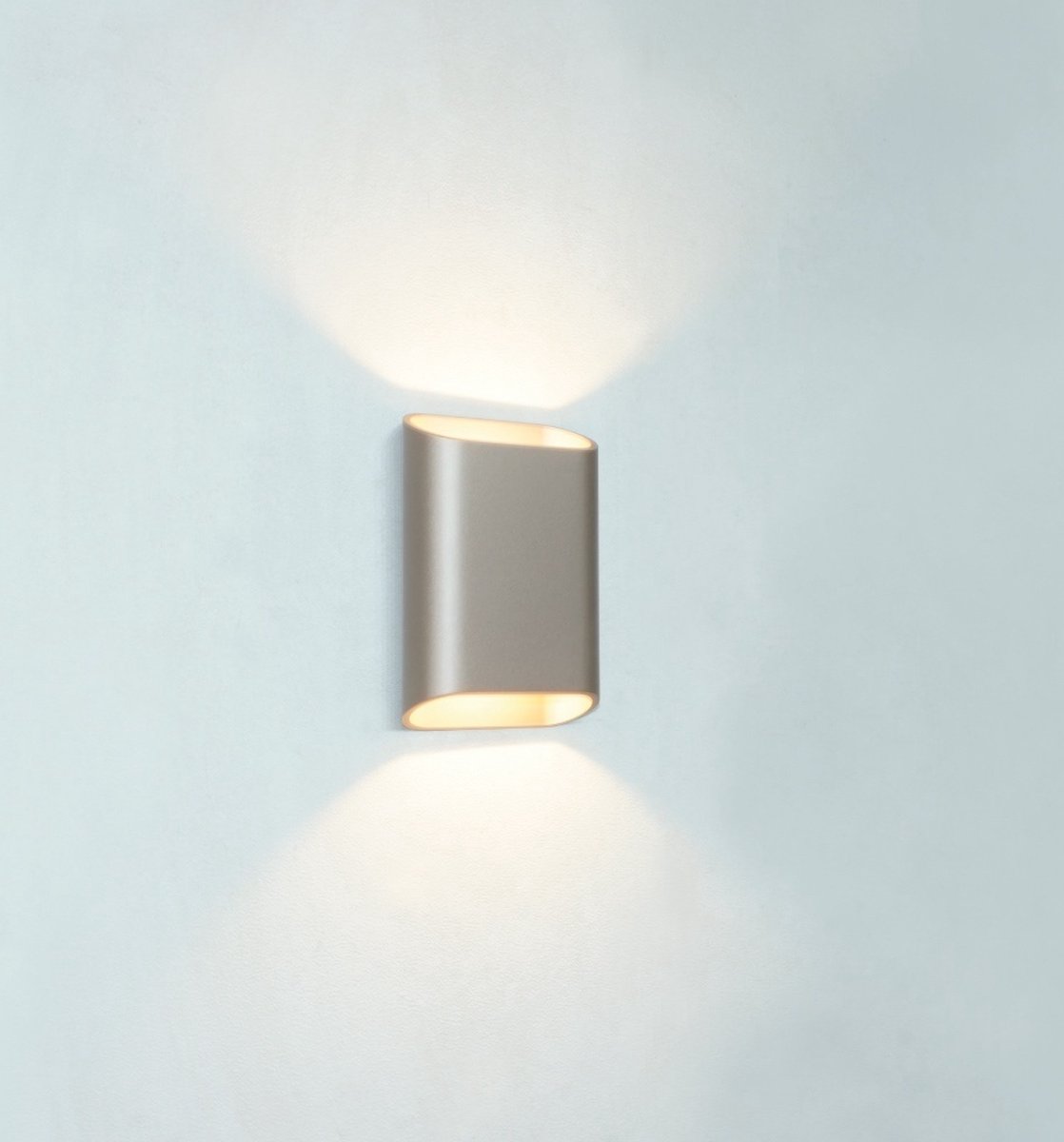 Artdelight Diaz Small - Wandverlichting - 4 X 10 X 15 Cm - 2 X 3W LED Incl. - IP54 - Champagne