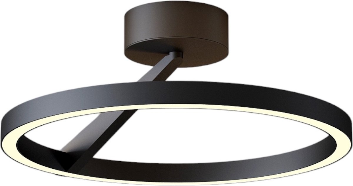 Artdelight Oregon - Plafondlamp - Ø 33 X 14,1 Cm - 2 X 15W Dimbare LED Incl. - Zwart