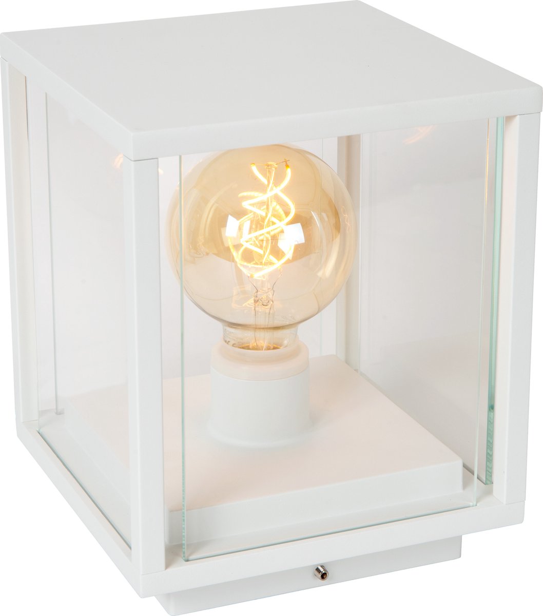 Lucide Claire - Sokkellamp - 20 X 20 X 24,5 Cm - IP54 - Wit