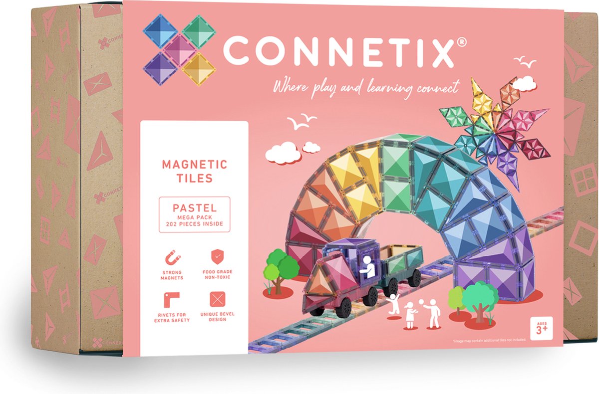 Connetix Mega Pastel 202 stuks