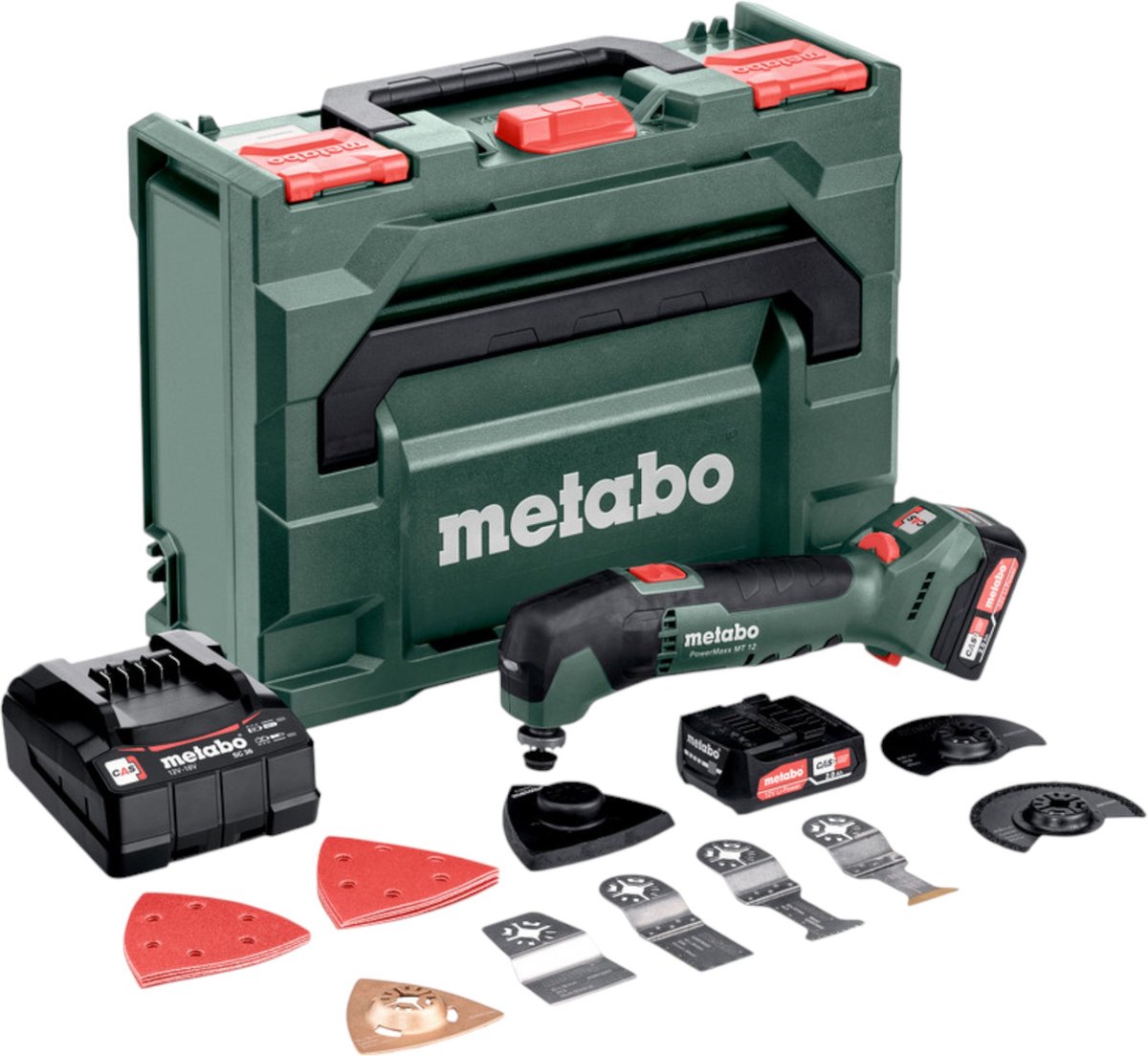 Metabo Accu-multitool | PowerMaxx MT 12 | 12V 2X2AH LI-POWER | Metabox 145L 613089510