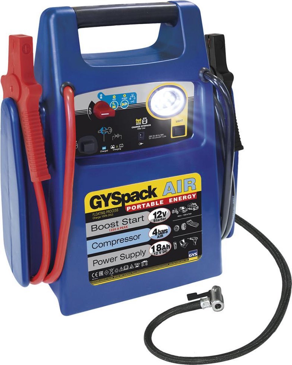 Gys gyspack air 400 Starthulp | Compressor | 12 Volt Voeding - 5192026322