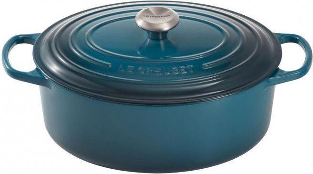 Le Creuset Braadpan Signature ovaal Deap Teal ø 29 cm / 4,7 liter