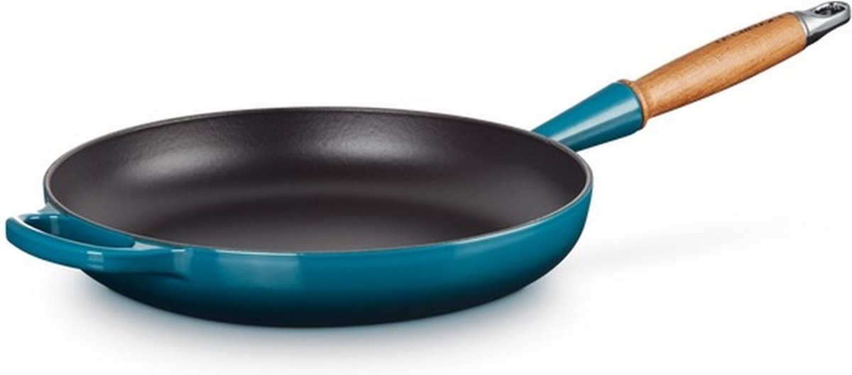 Le Creuset Koekenpan Signature - Deap Teal - ø 28 cm / 2.6 liter - geëmailleerde anti-aanbaklaag