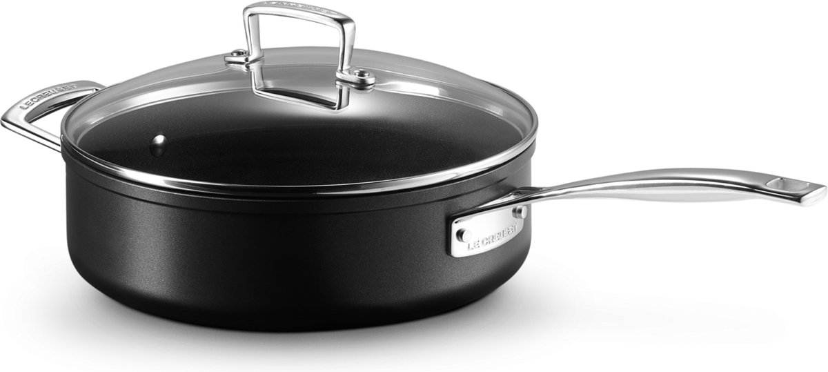 Le Creuset Hapjespan met Glazen Deksel Essential Non-Stick Ceramic - ø 26 cm / 4.0 liter - keramische anti-aanbaklaag