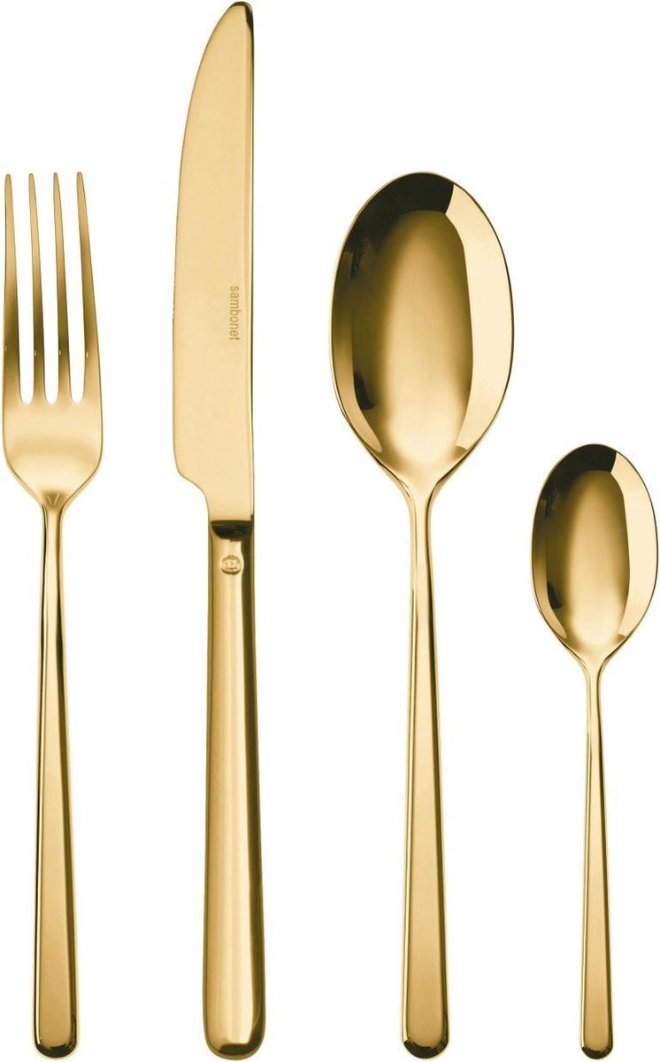 Sambonet Bestekset Linear - Goud - 24 delig / 6 personen