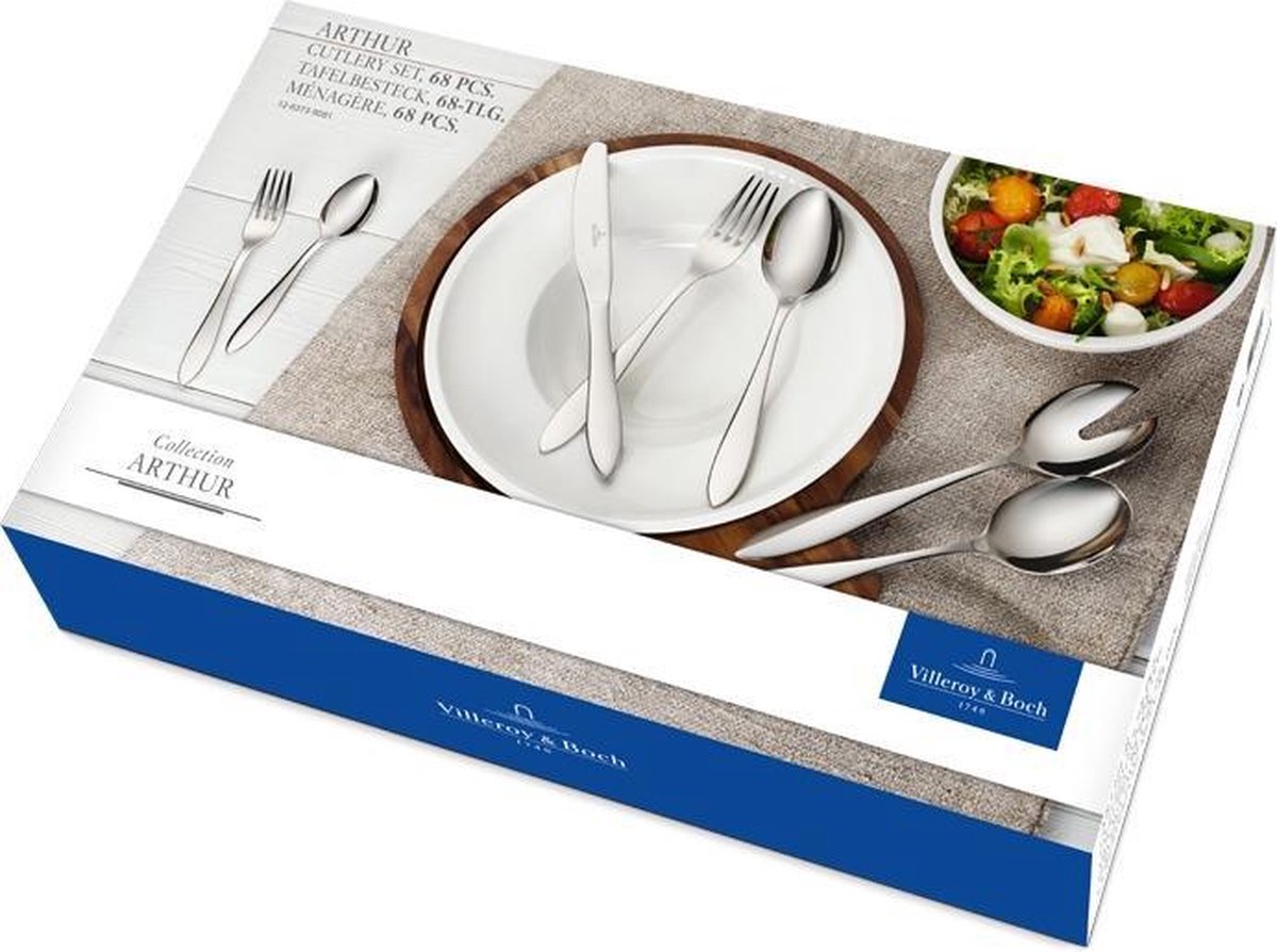 Villeroy & Boch Bestekset Arthur - Gepolijst - 68-delig / 12 personen