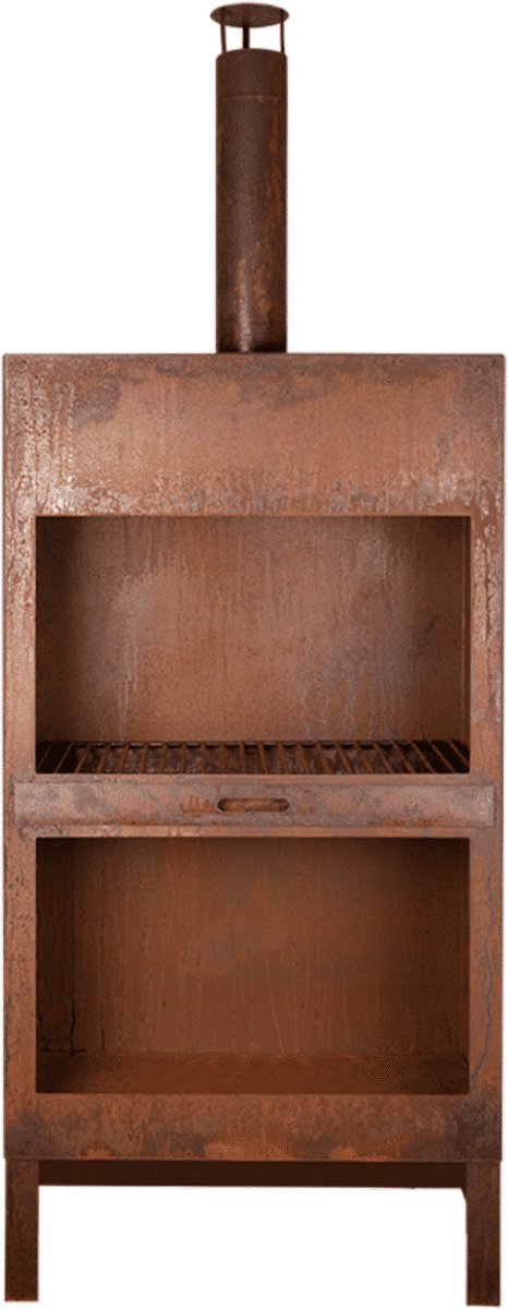 Esschert Terraskachel + Houtopslag Roest XL