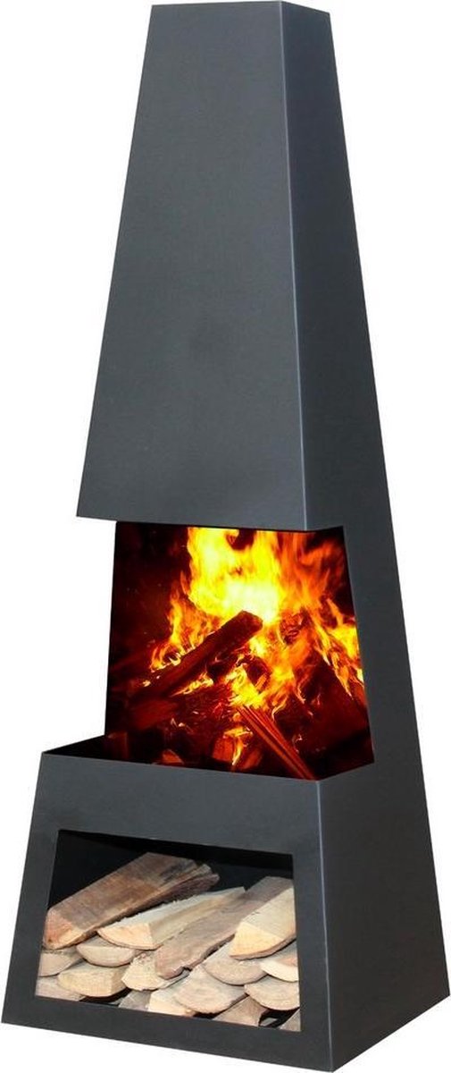 GardenMaxX Pular Zwart Tuinhaard