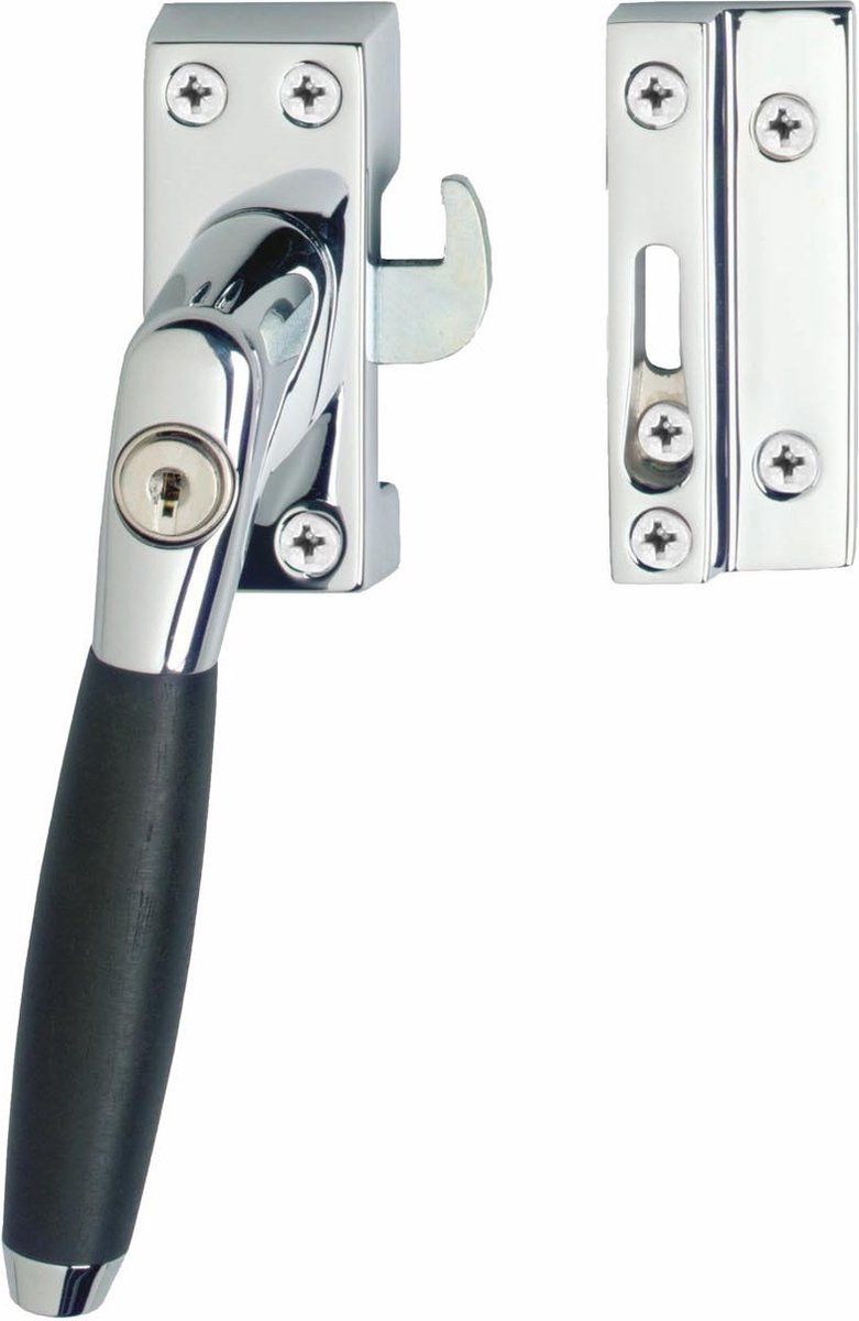 Intersteel | Raamsluiting Ton 400 | SKG* | Afsluitbaar | Links | Chroom/Ebbenhout