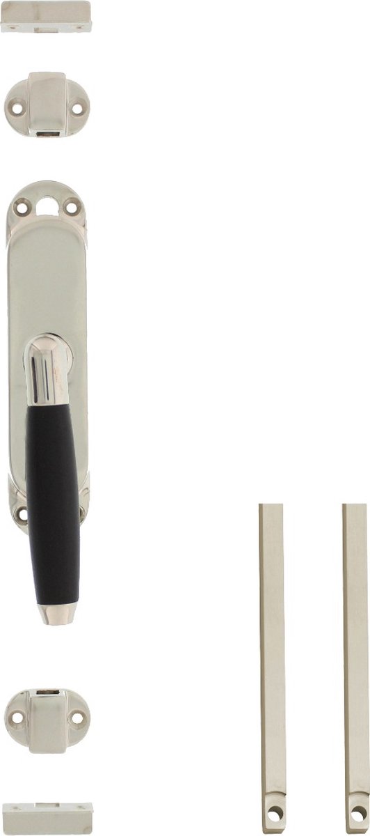 Intersteel | Kruk-espagnolet | Rechts Ton 400 met stangenset 2x1250mm | Nikkel/ebbenhout