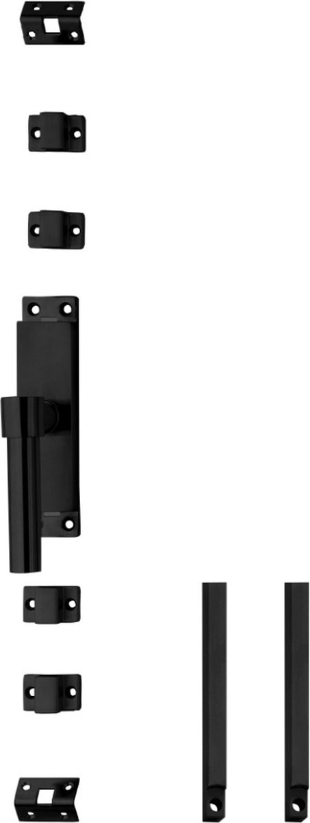 Intersteel | Kruk-espagnolet links L-recht met stangenset | 2X1245mm | Zwart