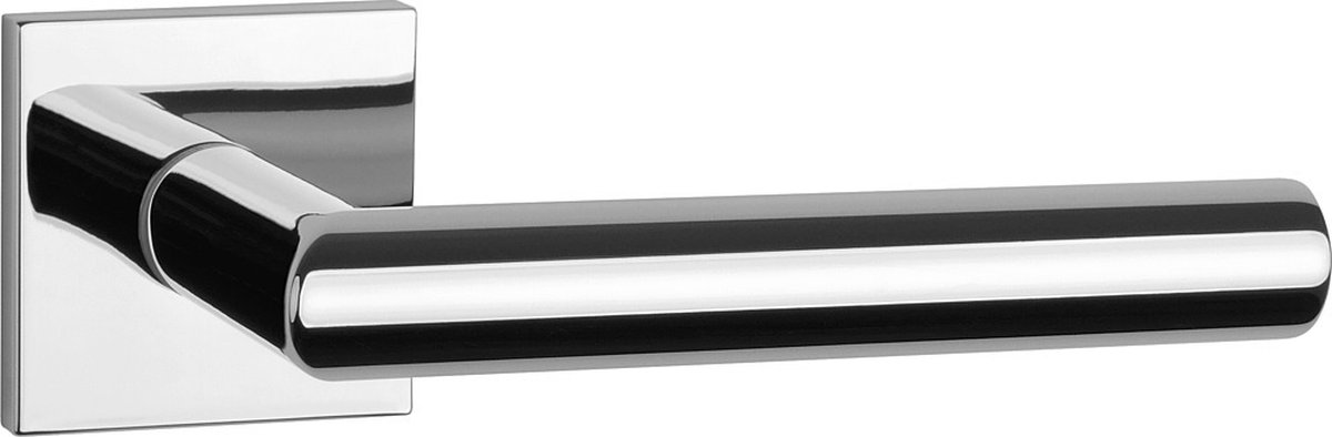 Aprile Massieve Deurkruk Arabis Chroom Gepolijst Op Vierkant Rozet