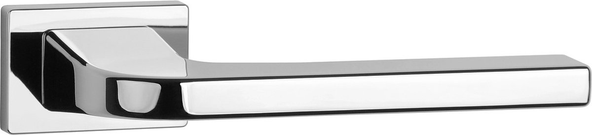 Aprile Massieve Deurkruk Ismena Chroom Gepolijst Op Rechthoekig Rozet