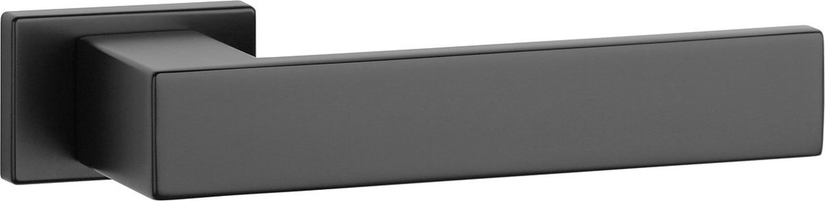 Aprile Massieve Deurkruk Pina Zwart Op Rechthoekig Rozet