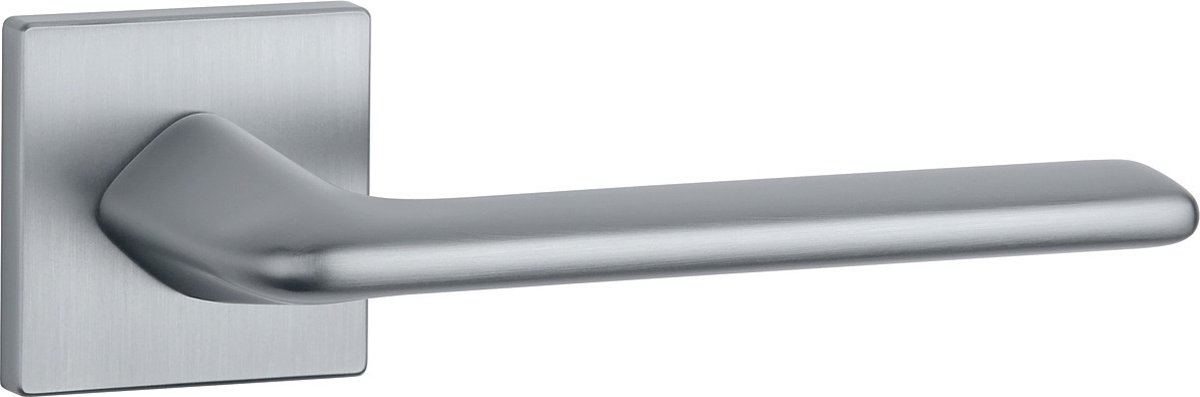 Aprile Massieve Deurkruk Lila Mat Chroom Op Vierkant Rozet