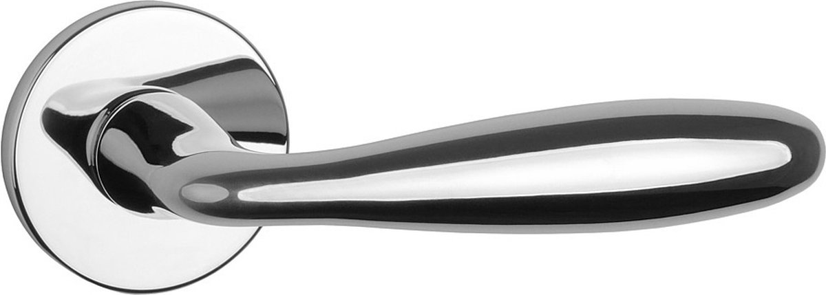 Aprile Massieve Deurkruk Verbena Chroom Gepolijst Op Rond Rozet