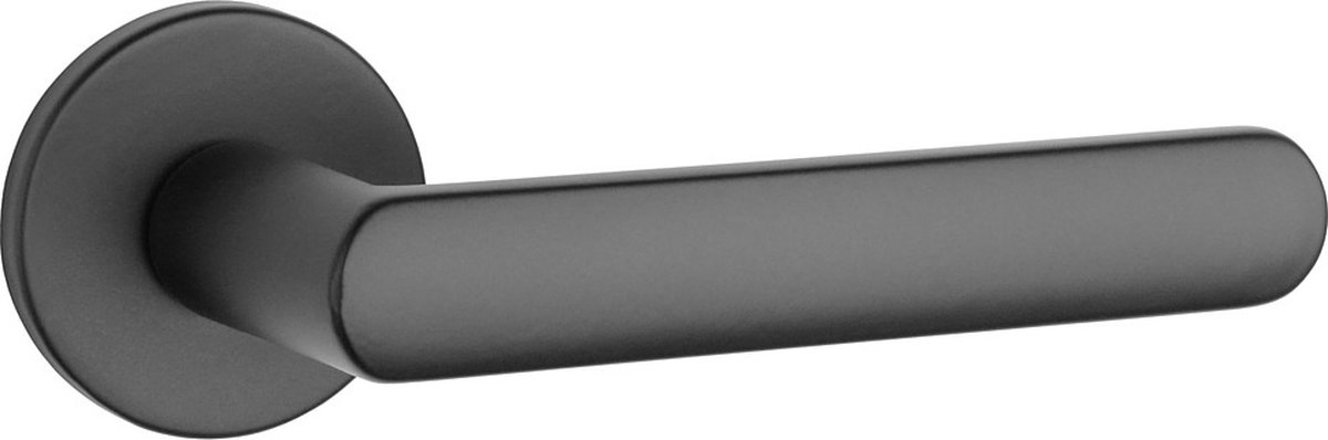 Aprile Massieve Deurkruk Fragola mat zwart Op Rond Rozet