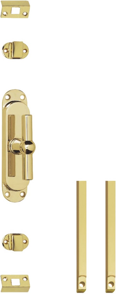 Intersteel | Kruk-espagnolet | T-kruk met stangenset 2x1250mm | Messing Gelakt