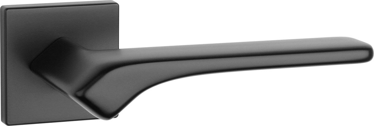 Aprile Massieve Deurkruk Bergenia Zwart Op Vierkant Rozet