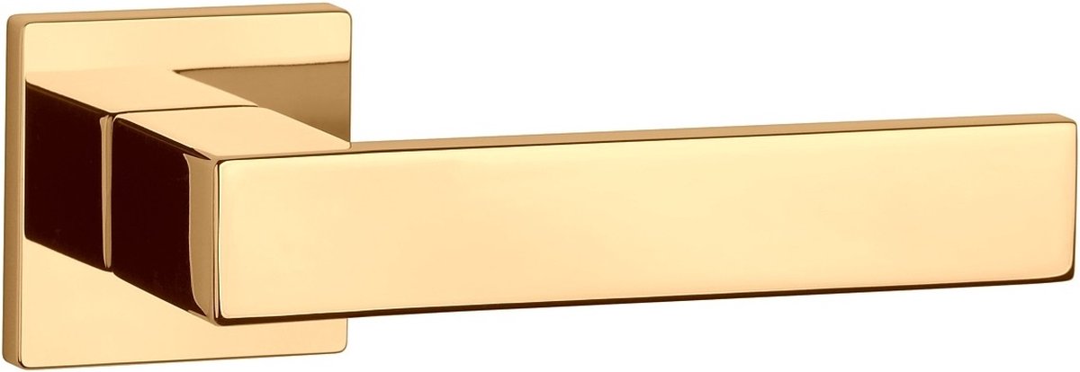 Aprile Massieve Deurkruk Pina Vierkant Gepolijst Goud Op Vierkant Rozet